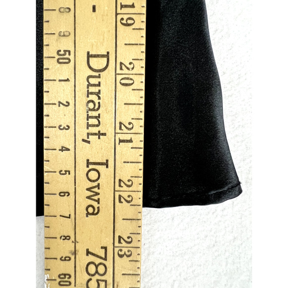 Y2K Black Stain double‎ v tank top Pleated Glam 90s Grunge Goth Whimsifairy - Picture 8 of 10